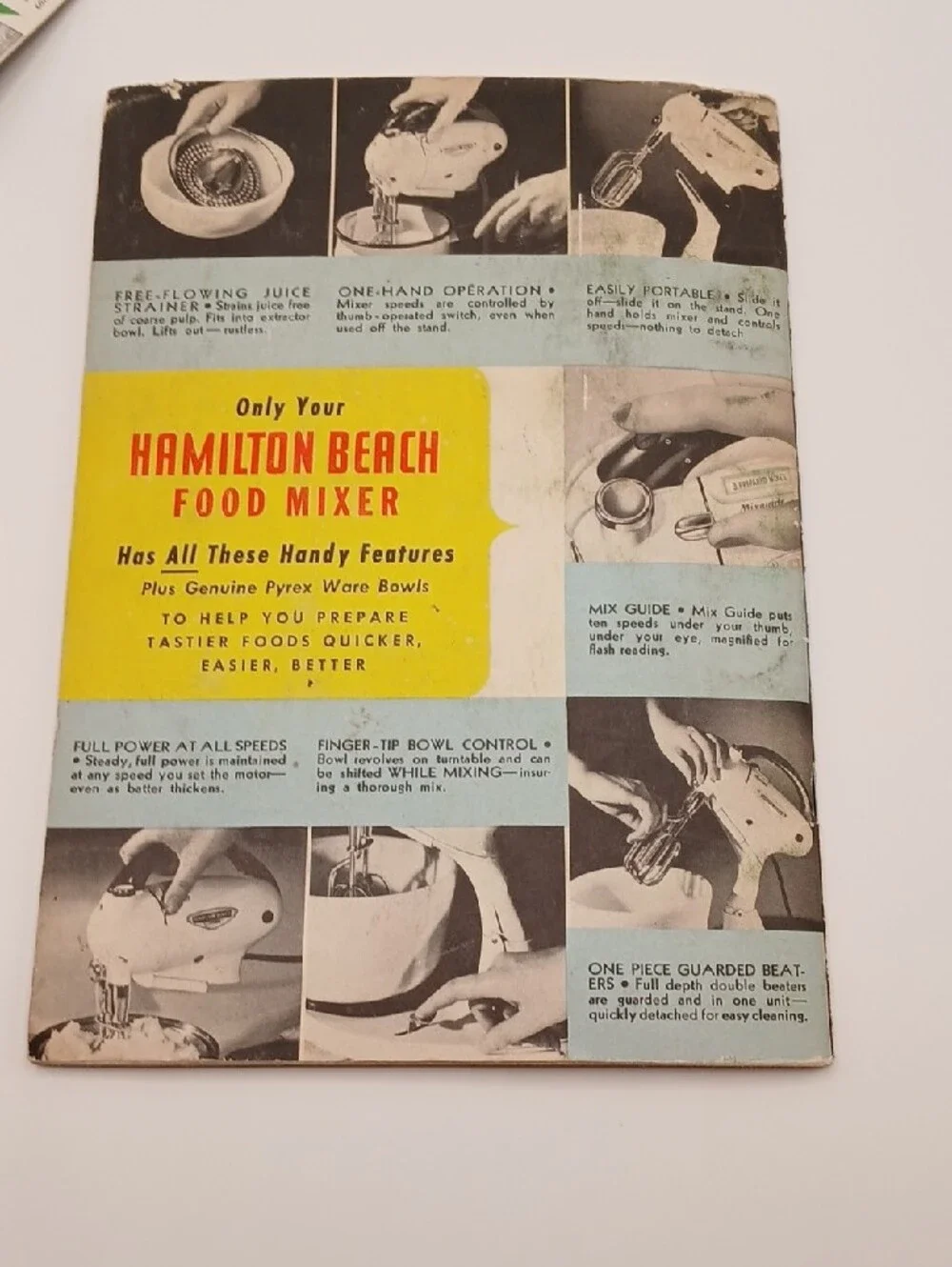 1948 Hamilton Beach Food Mixer Instruction & Recipes Booklet